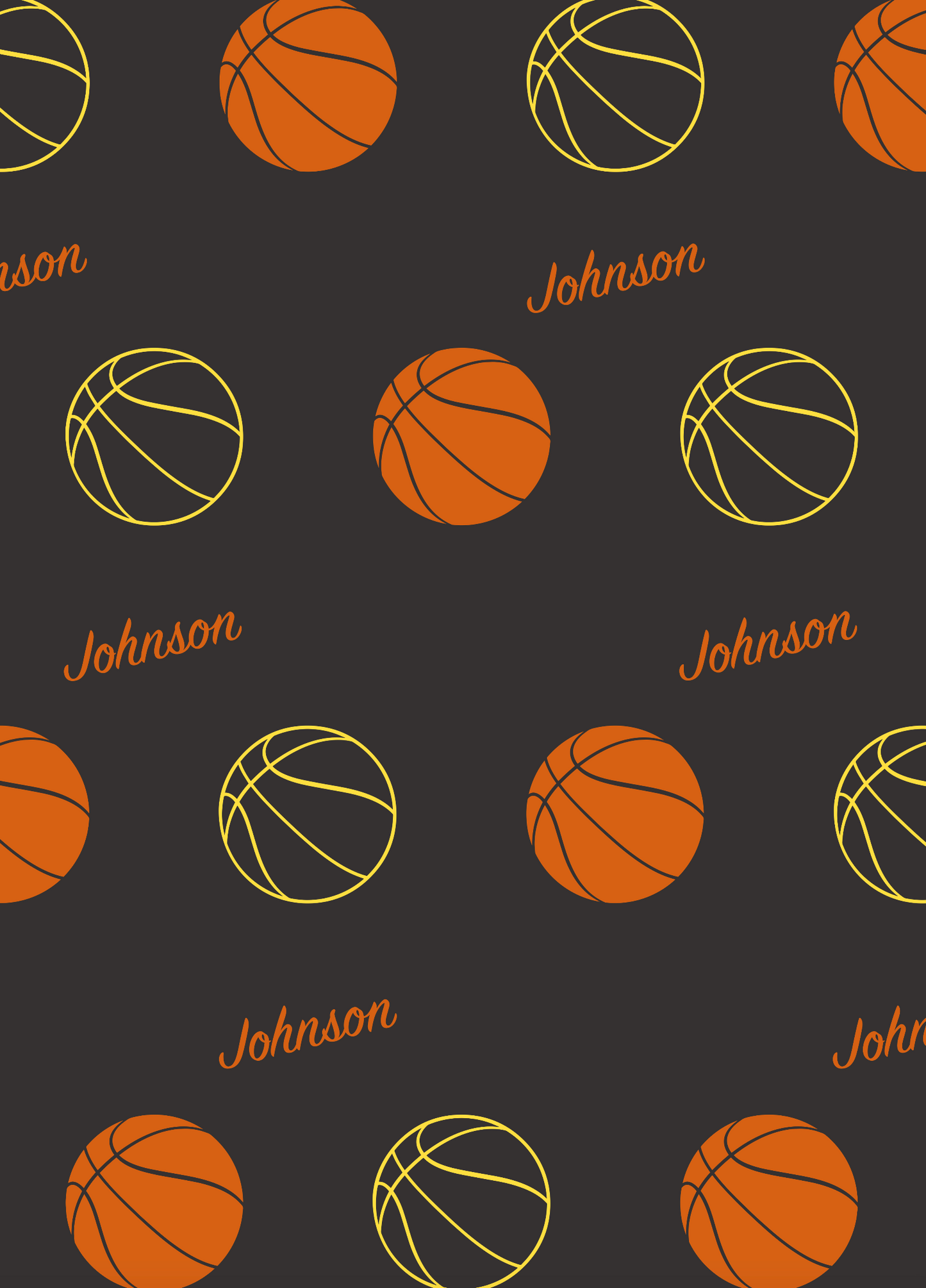 Custom Graduation Blanket - Basketball