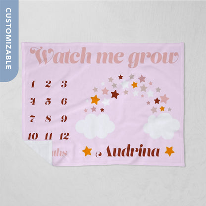 Custom Baby Blanket - Watch Me Grow