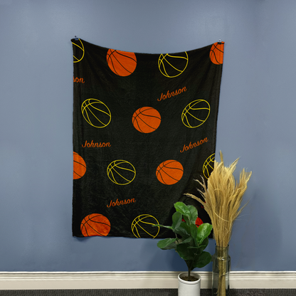 Custom Graduation Blanket - Basketball